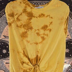 Etica Frankie Tie-Dye Tie Front Tee by Lulus